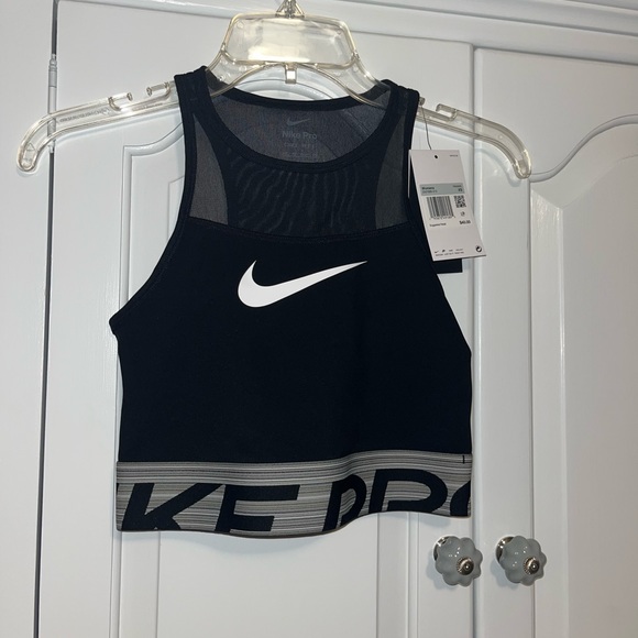 NWT Nike Pro Dri-Fit Black Sports Bra - Picture 9 of 12